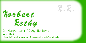 norbert rethy business card