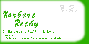 norbert rethy business card